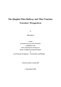 The Qinghai-Tibet Railway and Tibet Tourism: Travelers