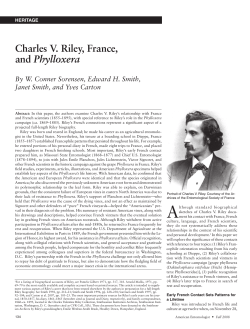 Charles V. Riley, France, and Phylloxera