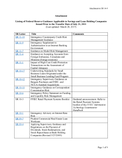 The attachment to SR 14-9 - Federal Reserve Bank of Kansas City
