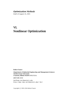 Nonlinear Optimization