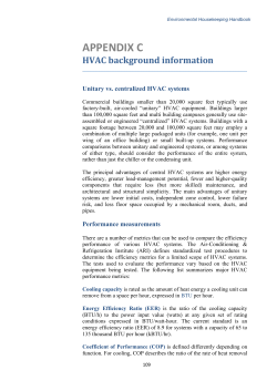 APPENDIX C HVAC background information