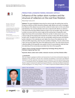 Influence of the carbon atom numbers and the structure of collectors