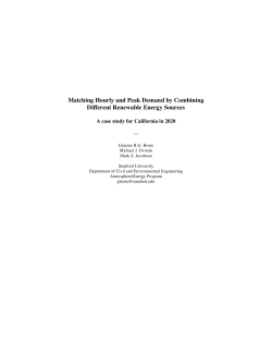 Matching Hourly and Peak Demand by Combining Different