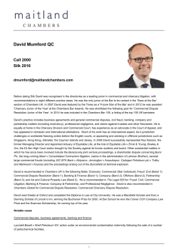 CV - Maitland Chambers