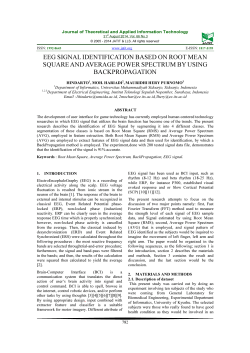 EEG SIGNALIDENTIFICATION BASED ON ROOT MEAN