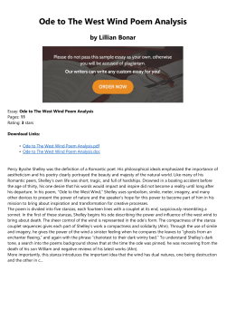 Ode to The West Wind Poem Analysis