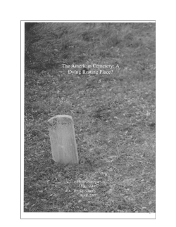 The American Cemetery: A Dying Resting Place?