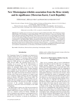 New Mississippian trilobite association from the Brno vicinity and its