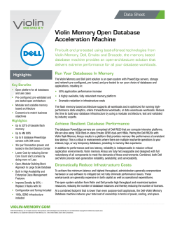 Violin Memory Open Database Acceleration Machine
