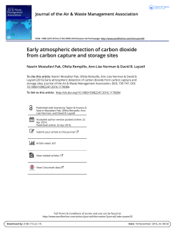Early atmospheric detection of carbon dioxide from carbon capture