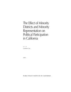 The Effect of Minority Districts and Minority Representation on