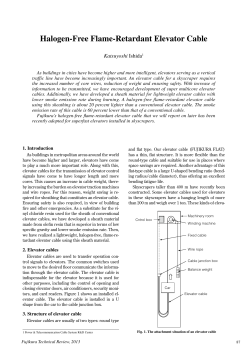 Halogen-Free Flame-Retardant Elevator Cable