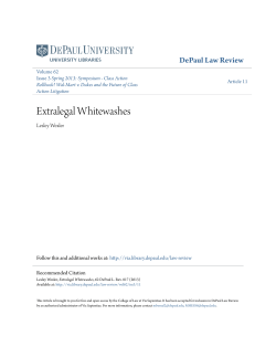 Extralegal Whitewashes