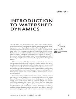 Introduction to Watershed Dynamics