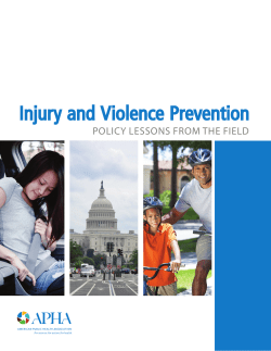 Injury and Violence Prevention - American Public Health Association