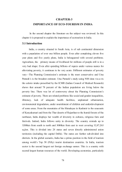 CHAPTER-3 IMPORTANCE OF ECO-TOURISM IN