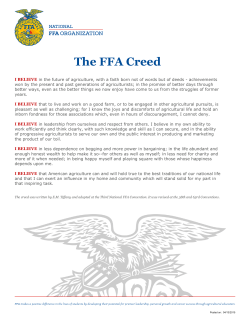 The FFA Creed - National FFA Organization