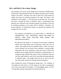 Do`s and Don`ts for a clean Ganga