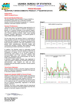 Quarterly GDP, Quarter 1 2015/2016