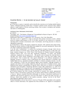 CHAPTER NOTES &mdash; TO BE REVISED W/ GALLEY