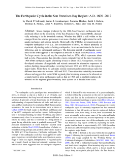 The Earthquake Cycle in the San Francisco Bay Region