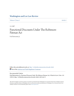 Functional Discounts Under The Robinson