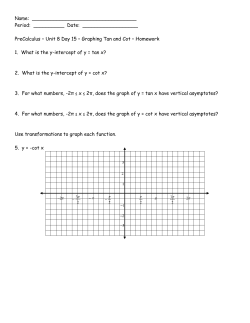 Unit 8 Day 14 - Graphing Tan and Cot - Homework