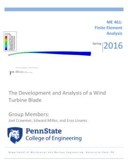 The Development and Analysis of a Wind Turbine Blade