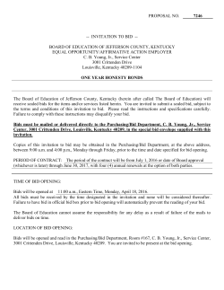 proposal no. 7246 -- invitation to bid -- board of
