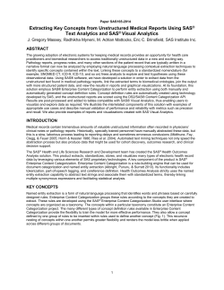 Extracting Key Concepts from Unstructured Medical Reports Using