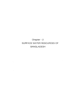 Chapter- 2 SURFACE WATER. RESOURCES OF BANGLADESH