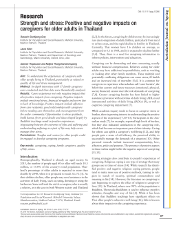 Strength and stress: Positive and negative impacts on caregivers for