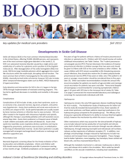 Developments in Sickle Cell Disease