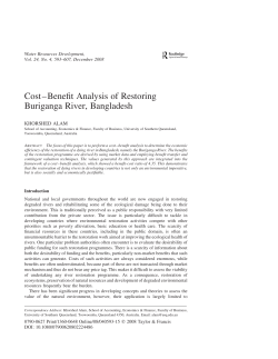 Cost&ndash;Benefit Analysis of Restoring Buriganga River