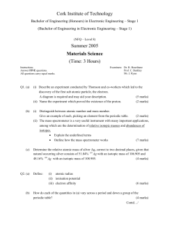 Materials Science - CIT - Cork Institute of Technology