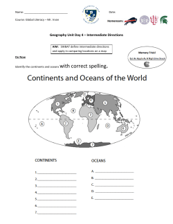 Geography Unit Day 4 &ndash; Intermediate Directions