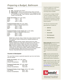 Preparing a Budget, Bathroom - Renovate Kitchens and Cabinetry