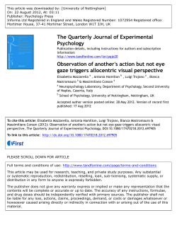 Observation of another`s action but not eye gaze