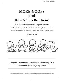 MORE GOOPS and How Not to Be Them - Free