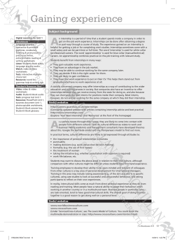 1 Gaining experience - Macmillan Business English