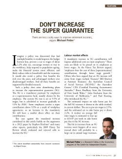 don`t increase the super guarantee