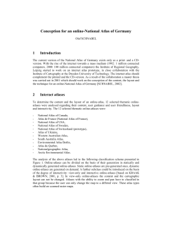 Conception for an online-National Atlas of Germany