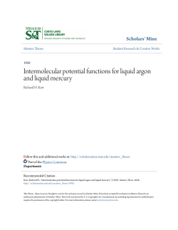 Intermolecular potential functions for liquid argon and liquid mercury