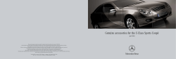 Genuine accessories for the C-Class Sports Coupé - Mercedes-Benz
