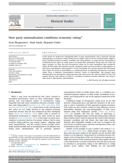 How party nationalization conditions economic voting