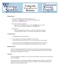 Writing Studio Handout
