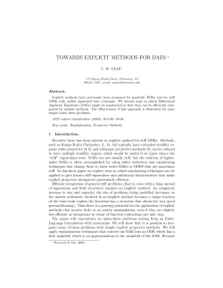TOWARDS EXPLICIT METHODS FOR DAES &lowast;