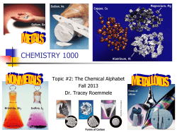 chemistry 1000 - U of L Class Index