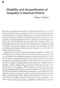 Disability and the Justification of Inequality in American History