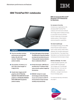 IBM ThinkPad R51 notebooks - ITEMA-PG